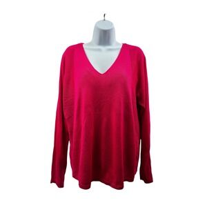 Lilly Pulitzer Lightweight‎ Knit Sweater Wmns L Pink Acrylic Pullover Barbiecore